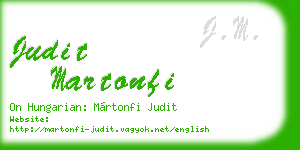 judit martonfi business card